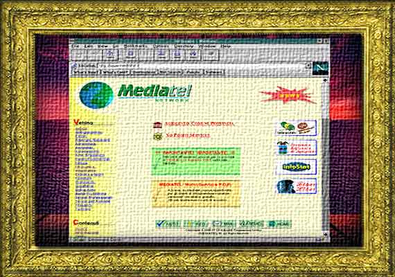 In 1995, Internet was coming in Italy, thanks to the spread of the World Wide Web (WWW) freed just two years earlier. On the same date, we created the network MEDIATEL, one of the first national ISP (Internet Service Provider) which provided connectivity to the “network of networks”. Entirely designed and managed internally, Mediatel had numerous success stories, acquiring different primates. Today, at <a href="http://www.mediatel.it" target="_blank">www.mediatel.it</a>, we keep a little memory of an exceptional experience. We plan to make a new portal and also recreate the original site through the backups in our archives, being a part of the "History of the Internet".